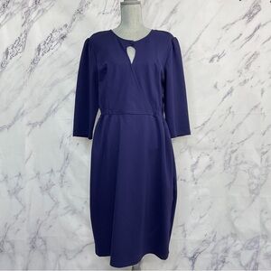 eShakti | Navy 3/4 Sleeve Dress | XL (18)